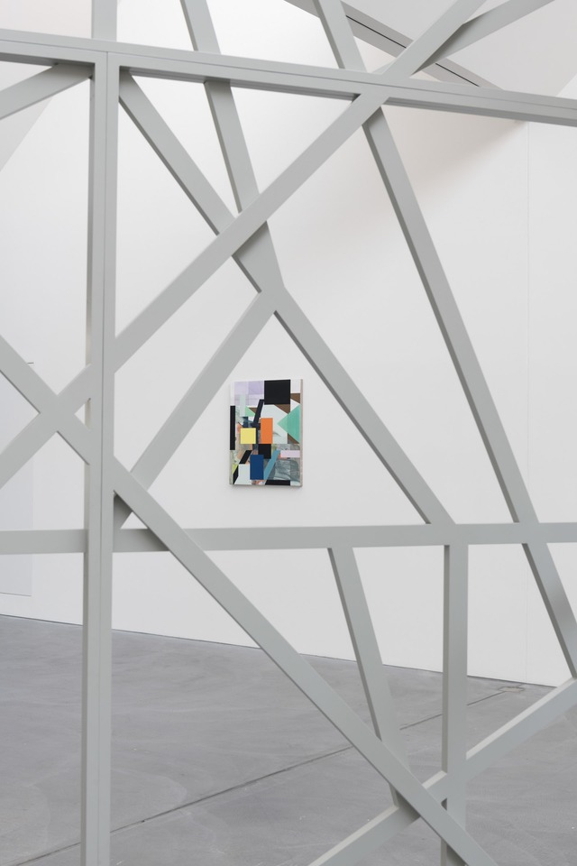 Andrew Bick, Gate/Grid/Tree/(Notes/On/Concrete)\
Installation view\
von Bartha, Basel, 2018