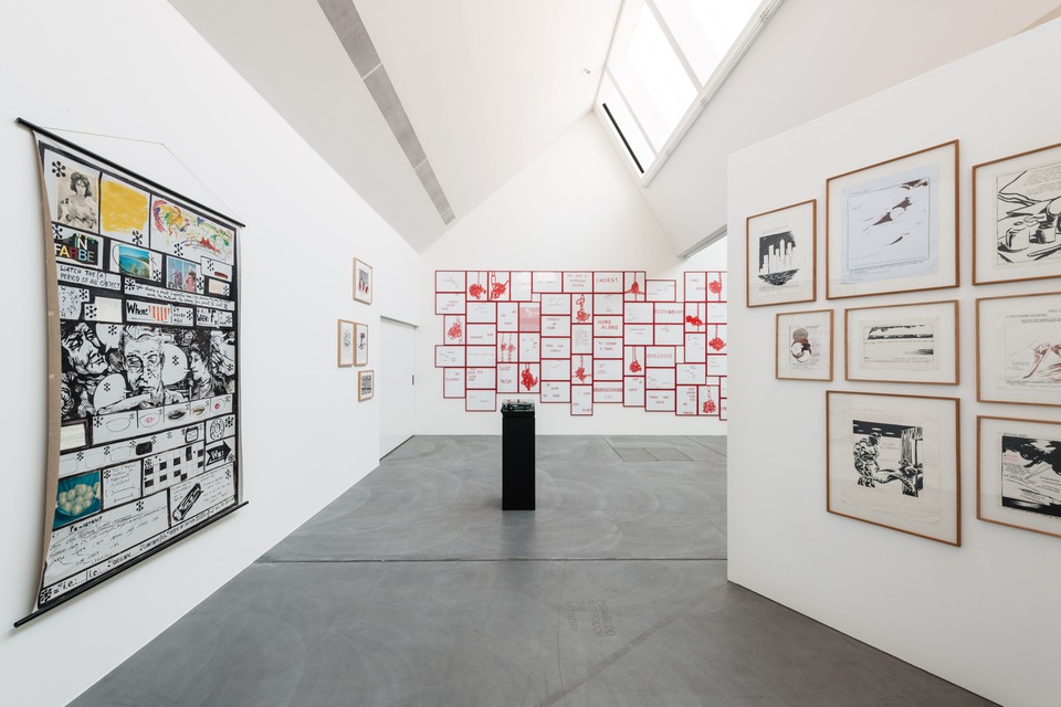 100 Years William S. Burroughs\
Installation view\
von Bartha, Basel, Showroom, 2014