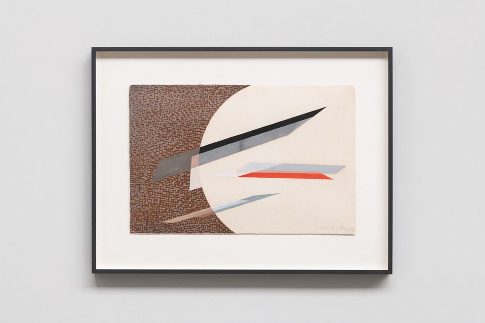 László Moholy-Nagy\
Komposition, 1935\
Gouache on paper\
34 x 52 cm, framed 52 x 56 cm
