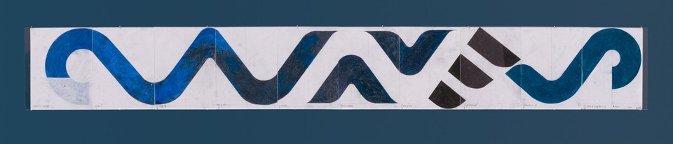 Waves 1 of ten &#8211; Waves 10 of ten, 2012

Graphite and colored

pencil on paper

27.9 x 21.6 cm