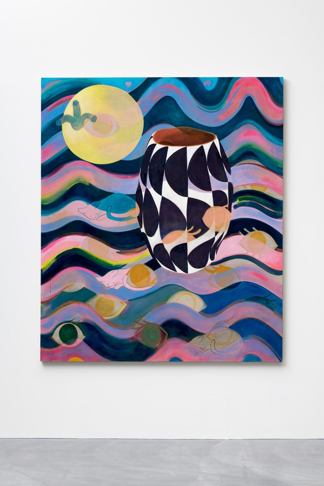 Athene Galiciadis
Stillleben (Ein Neuer Mond), 2021
Acrylic and oil on canvas
210 x 170 cm