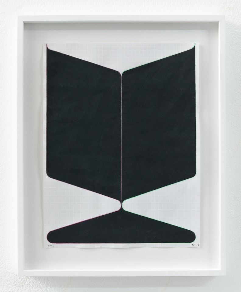 Terry Haggerty
O-1, 2018
Acrylic and colored pencil on graph paper
28 x 21 cm