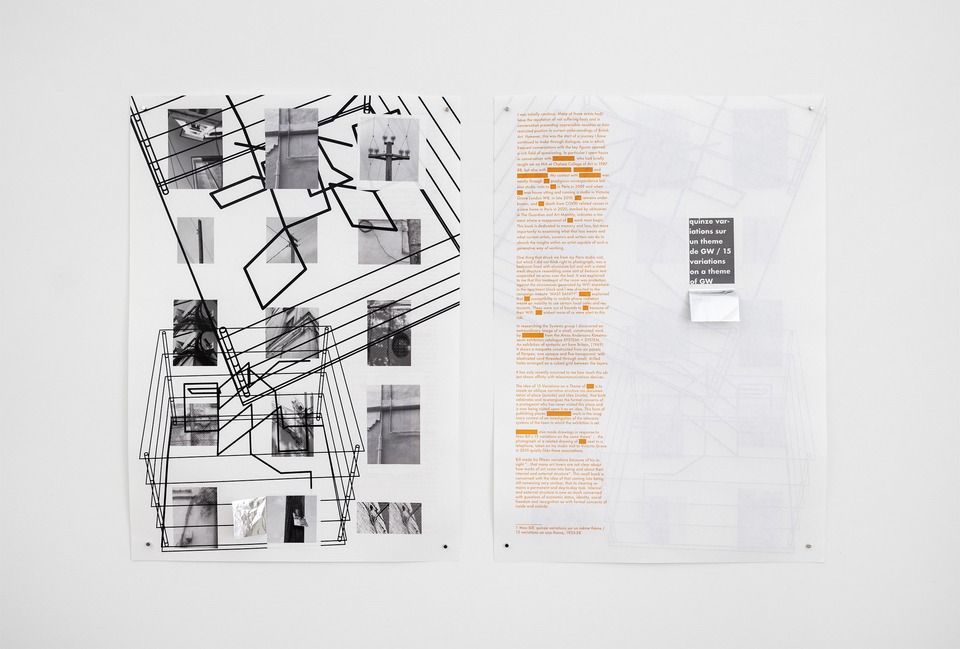 ** ****Andrew Bick**

*15 variations on a theme of GW *(unique customised poster), 2022

Archival digital print and screen print on paper

56 x 42 cm each
