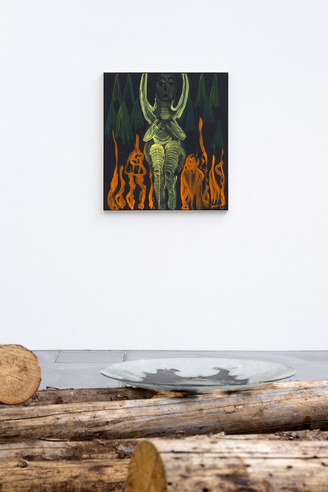 **Ursula Reuter Christiansen**
*Witches&#8217; Sabbath II / Hekse sabbath II*, 2021
Acrylic on canvas
100 x 90 cm