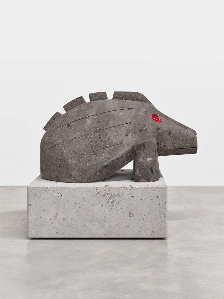 Olaf Breuning
Porcupine, 2024
American black stone, ceramic
101.6 x 121.9 x 68.6 cm