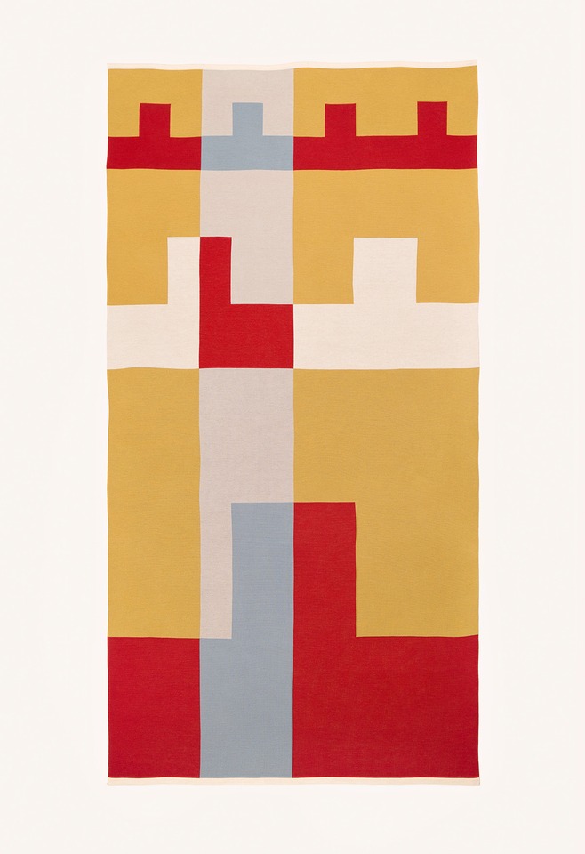 Wool blanket inspired by Graeser’s designs, produced by MATRIX® Basel GmbH.
