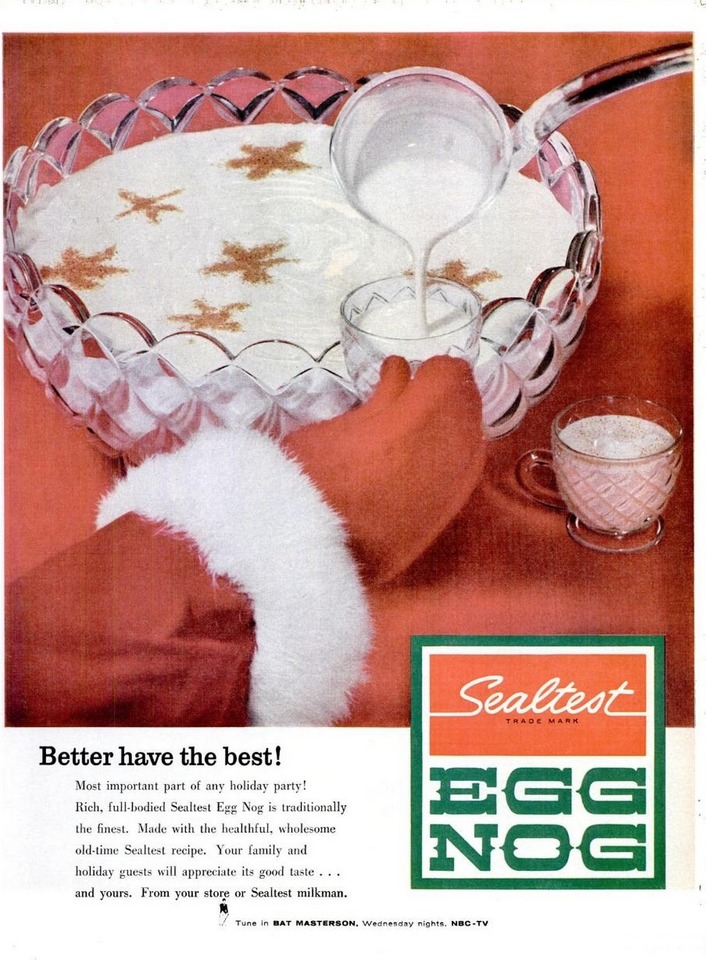 Eggnog commercial from 1958 from Idil's grandma's cooking book
