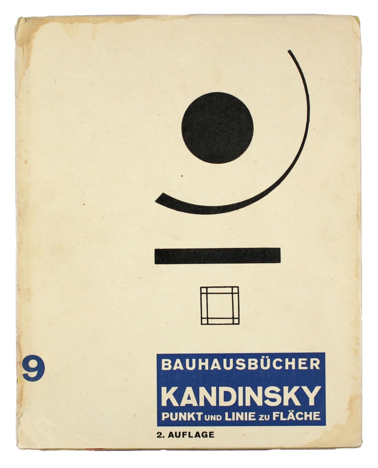 Book cover of Wassily Kandinsky’s

"Punkt und Linie zu Fläche" (Point and Line to Plane), 1926
