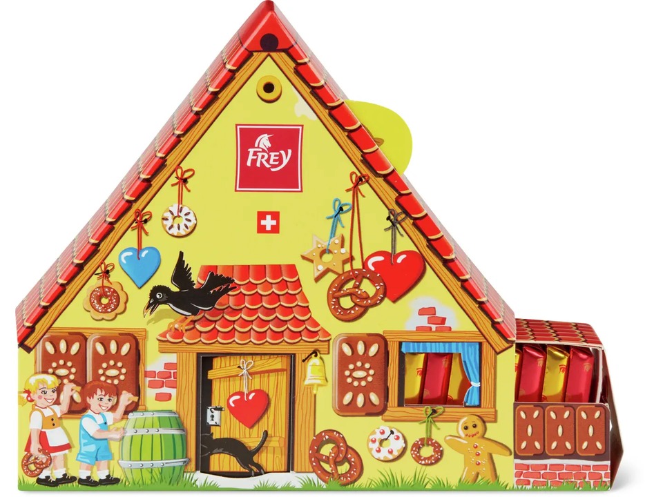 “Märchenhaus mit Napolitains Milchschokolade” by Frey Chocolate from Migros
