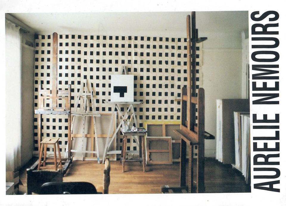 Invitation card for Aurélie Nemours's

solo exhibition at von Bartha in 1994.
