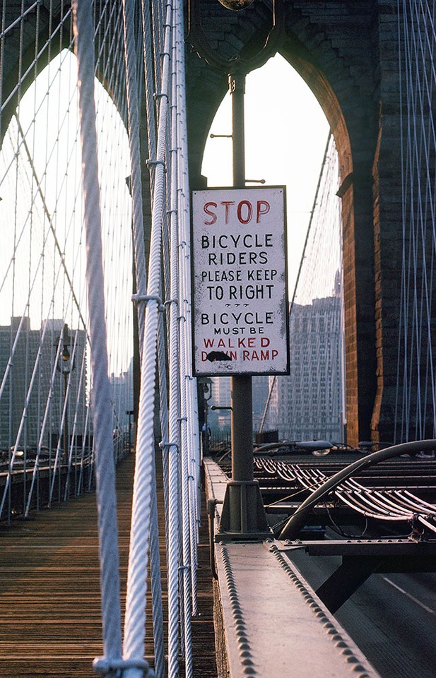 Ted Stamm’s “Designater” form on a traffic sign, 1977.
